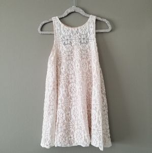 Free people crochet mini dress XS cream